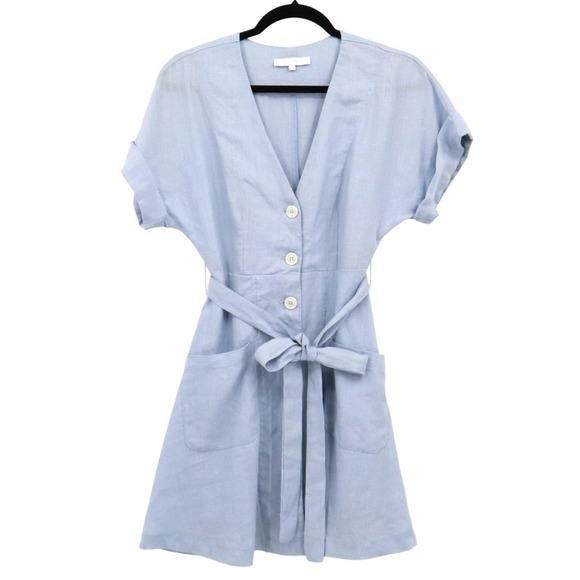 Olivaceous Dresses & Skirts - Olivaceous Linen Day Dress Womens S‎ Blue Bohemian Coastal Grandma Cottagecore